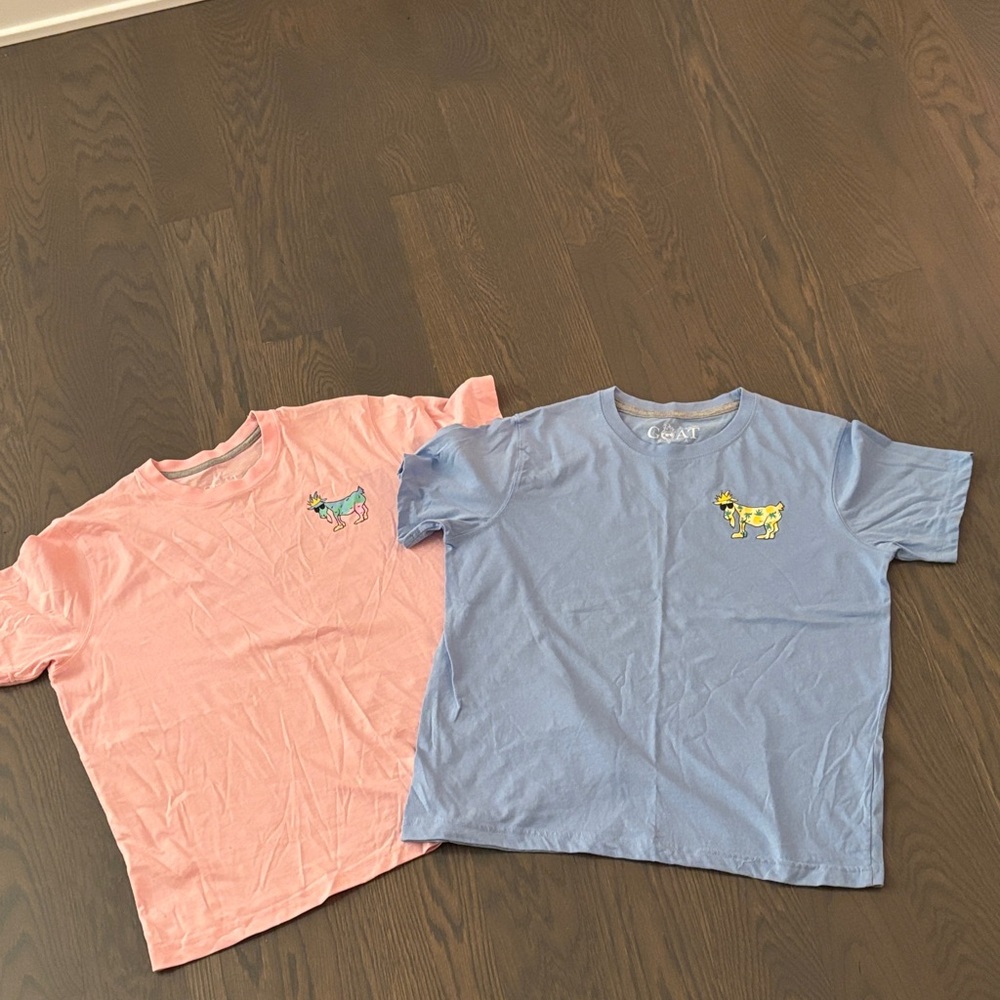 GOAT USA YOUTH XL SHIRT BUNDLE 
BLUE AND PINK SHIRTS